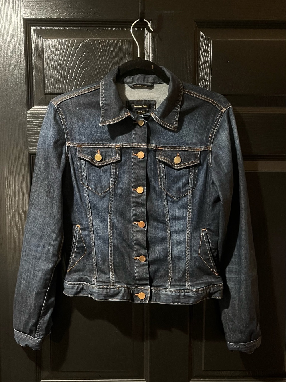 Massimo Dutti Dark Blue Denim Jean Jacket